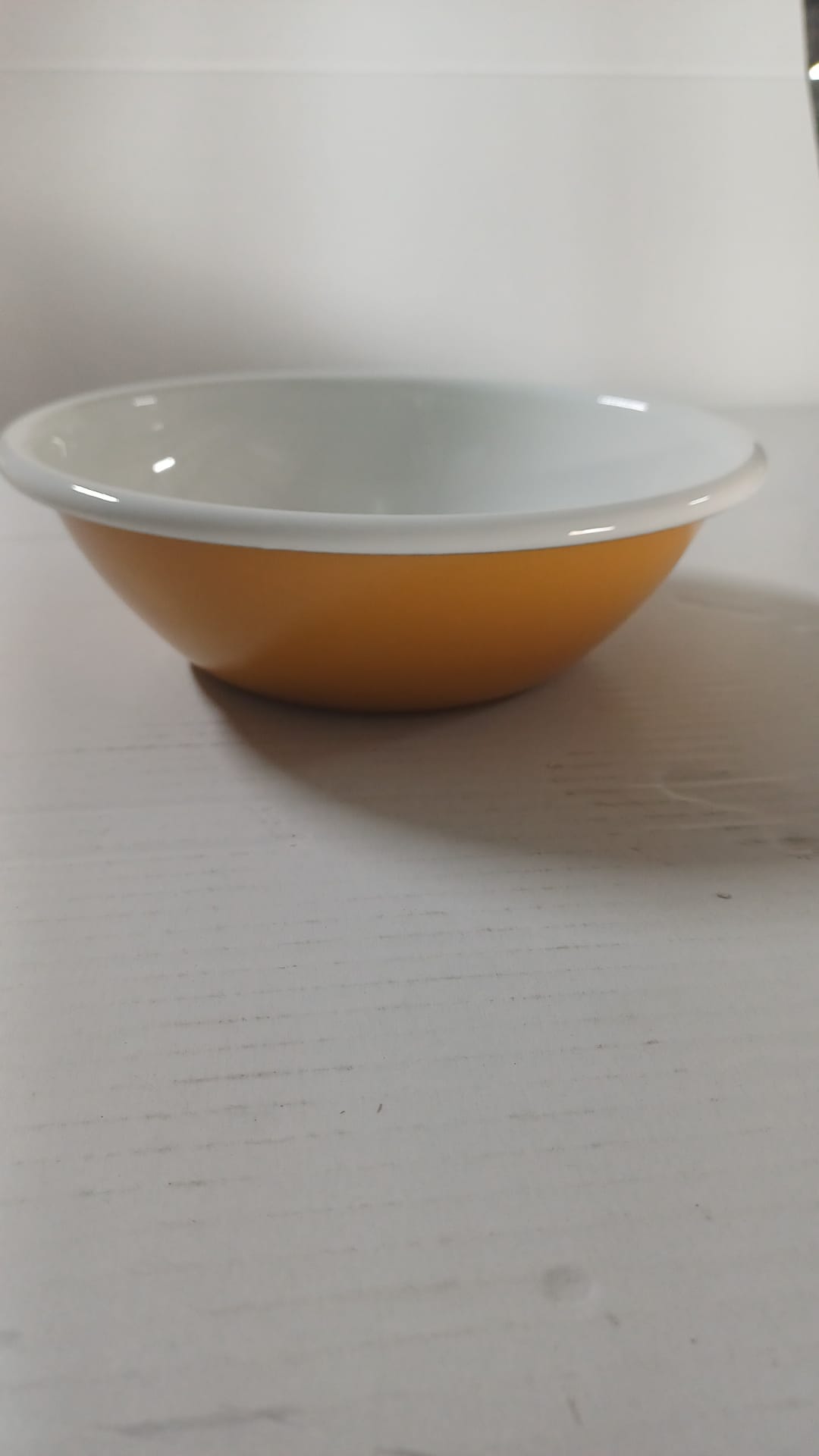 EMAYE SALATA KASESİ İÇİ BEYAZ DIŞI HARDAL 21 CM